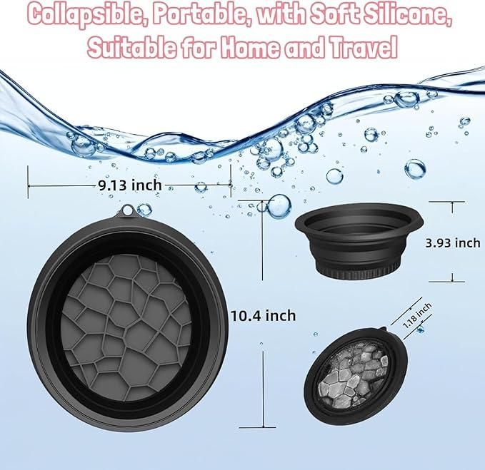 Silicone Ice Face Bowl for Facial Bath – Quick Cooling Portable Basin with Built-in Ice Tray & Bonus Suction Hook | Home Spa Beauty Skincare for Puffiness Relief & Soothe Skin