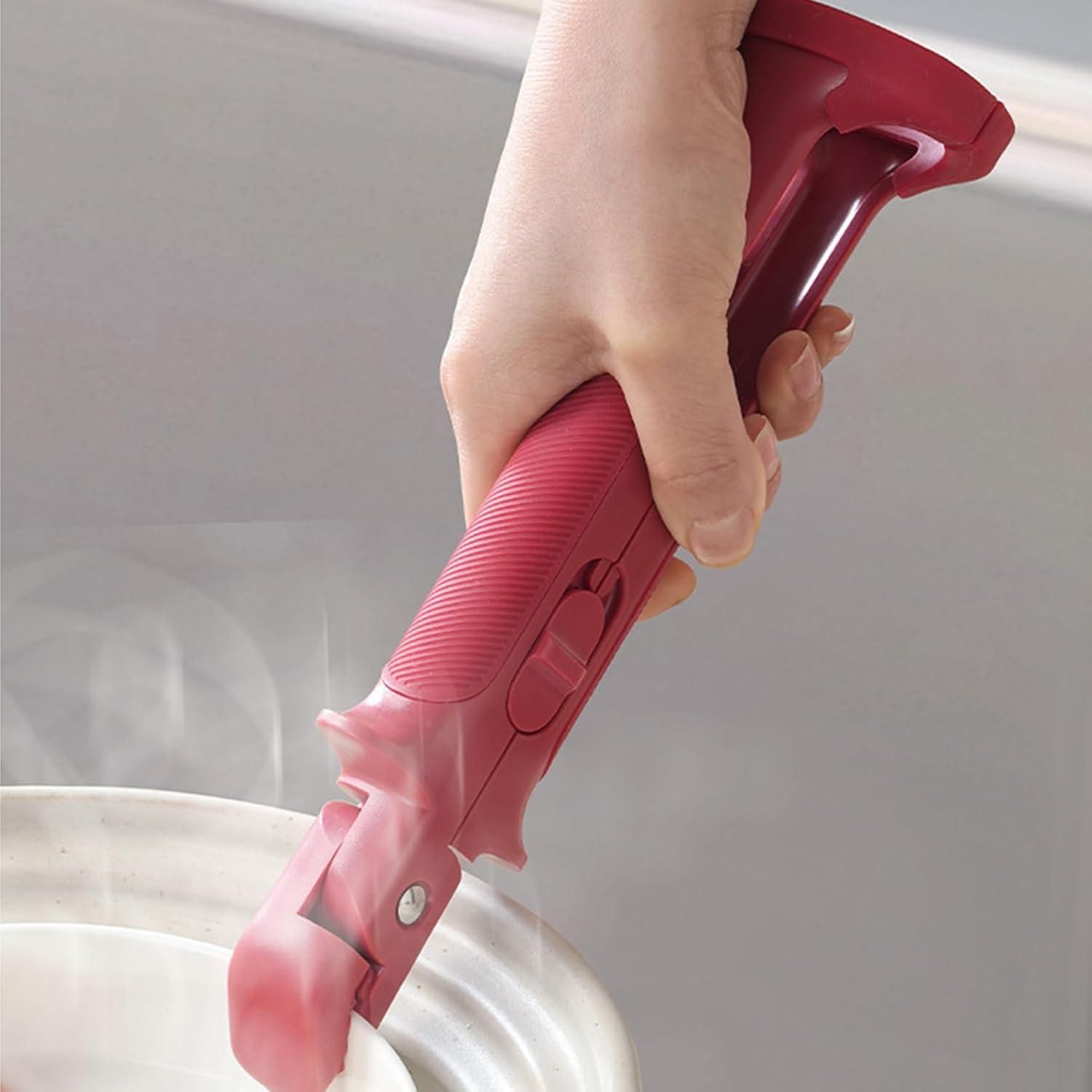 2-in-1 Silicone Anti-Scalding & Anti-Slip Clamp Tongs - Top & Bottom Clamp Tongs, Anti-Scalding Anti-Slip Clamp Holder