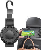Universal Car Seat Headrest Hooks – 2-in-1 Foldable Leather Organizer
